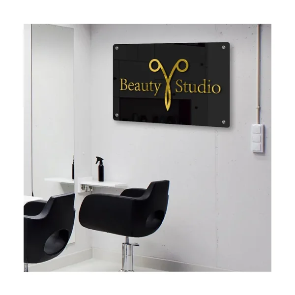 Acrylic Sign Black Base with 3D Lettering