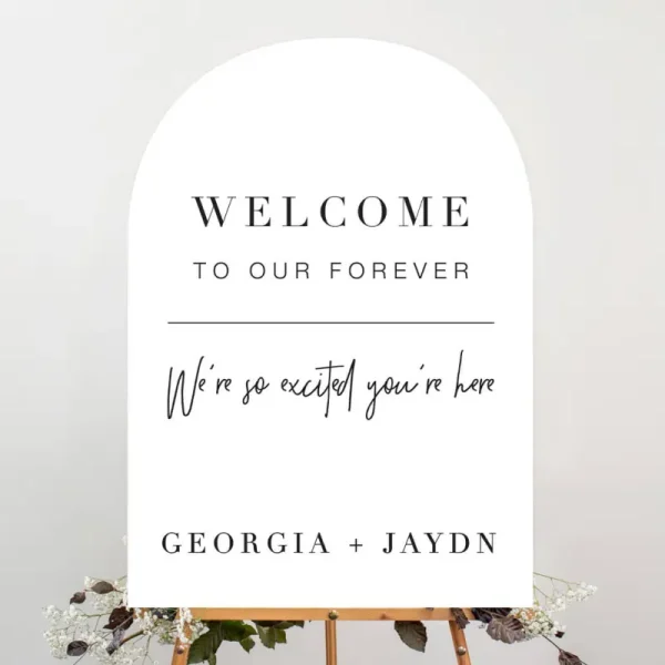 Arch Forever Wedding Sign