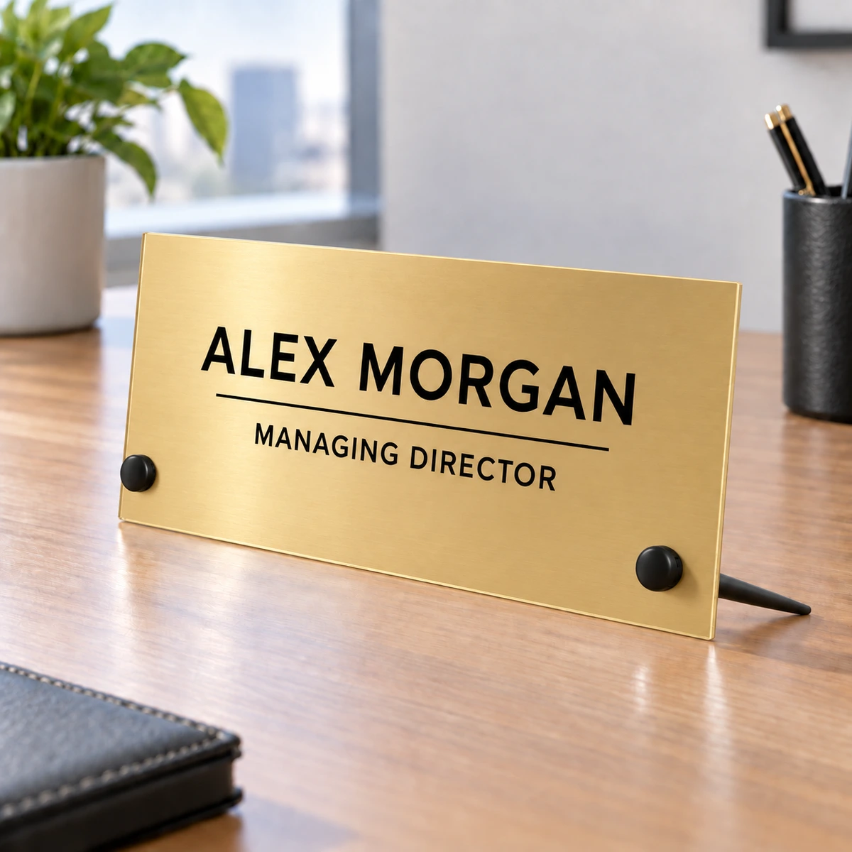 Acrylic Desk Name Plate with Standoffs - Image 4