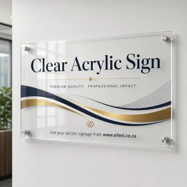 Clear Acrylic Sign with Standoffs