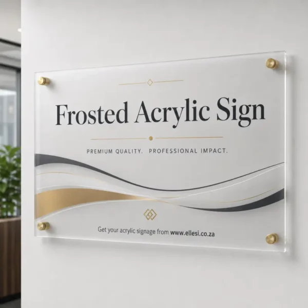 Frosted Acrylic Sign with Standoffs