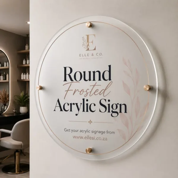 Round Acrylic Sign with Standoffs