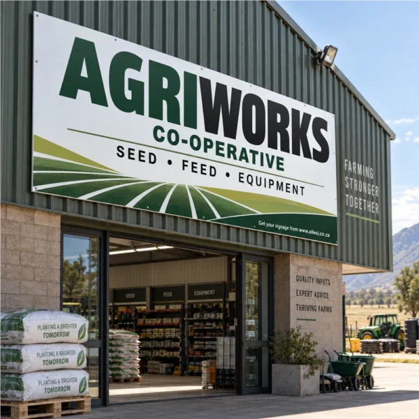 Chromadeck Agricultural Business Sign installed in a realistic use-case setting