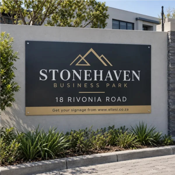 Chromadeck Boundary Wall Sign installed in a realistic use-case setting