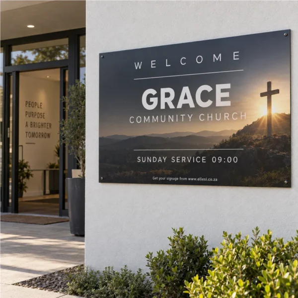 Chromadeck Church Sign installed in a realistic use-case setting