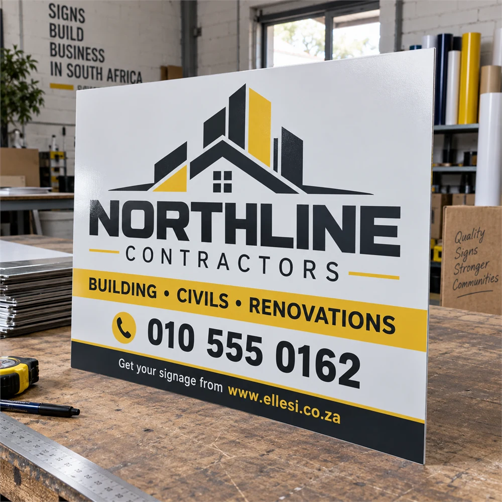 Chromadeck Contractor Sign Board unframed Chromadeck sheet construction
