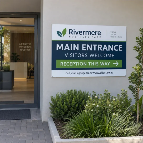 Chromadeck Entrance Sign installed in a realistic use-case setting