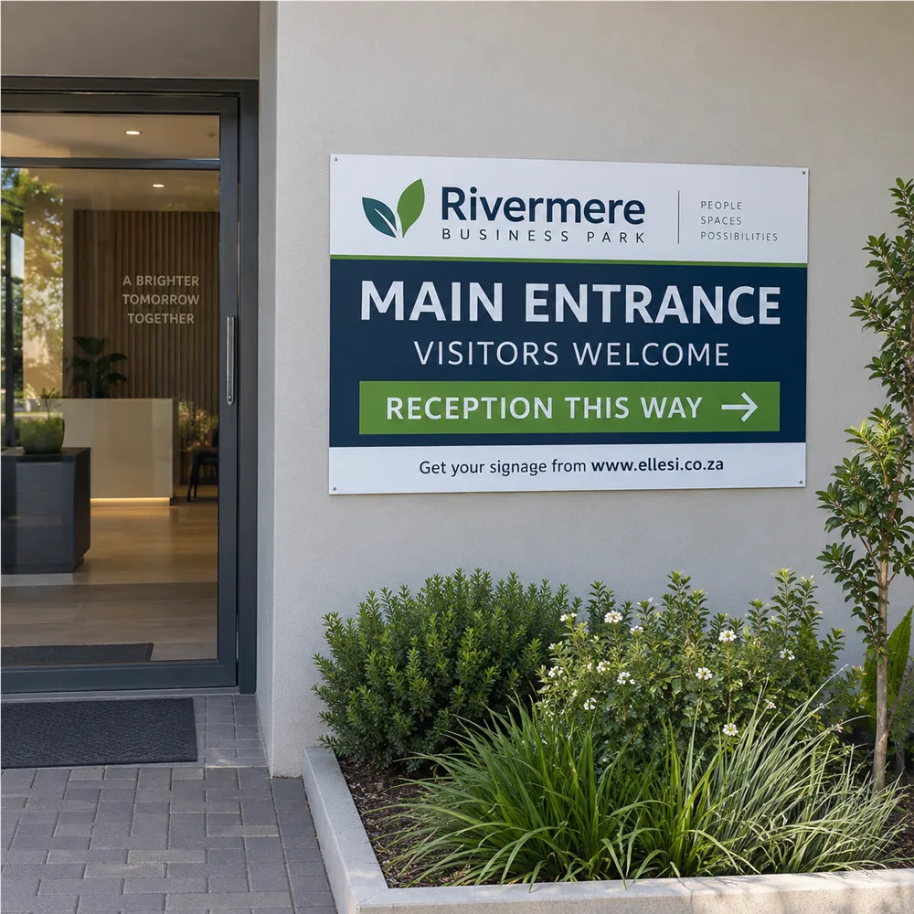 Chromadeck Entrance Sign installed in a realistic use-case setting