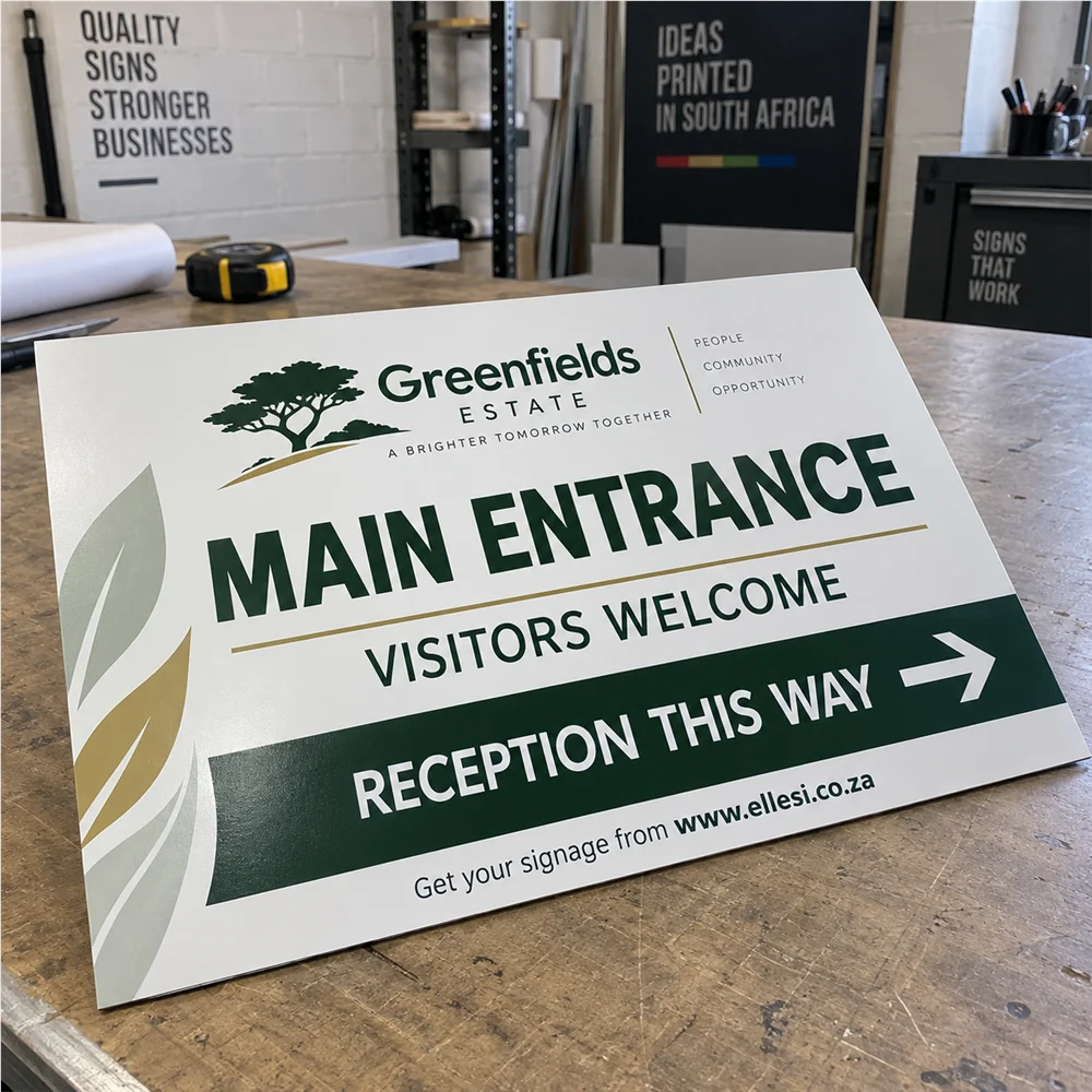 Chromadeck Entrance Sign unframed Chromadeck sheet construction