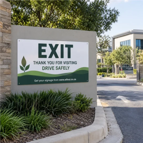 Chromadeck Exit Sign installed in a realistic use-case setting