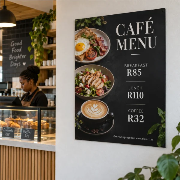 Chromadeck Menu Board installed in a realistic use-case setting