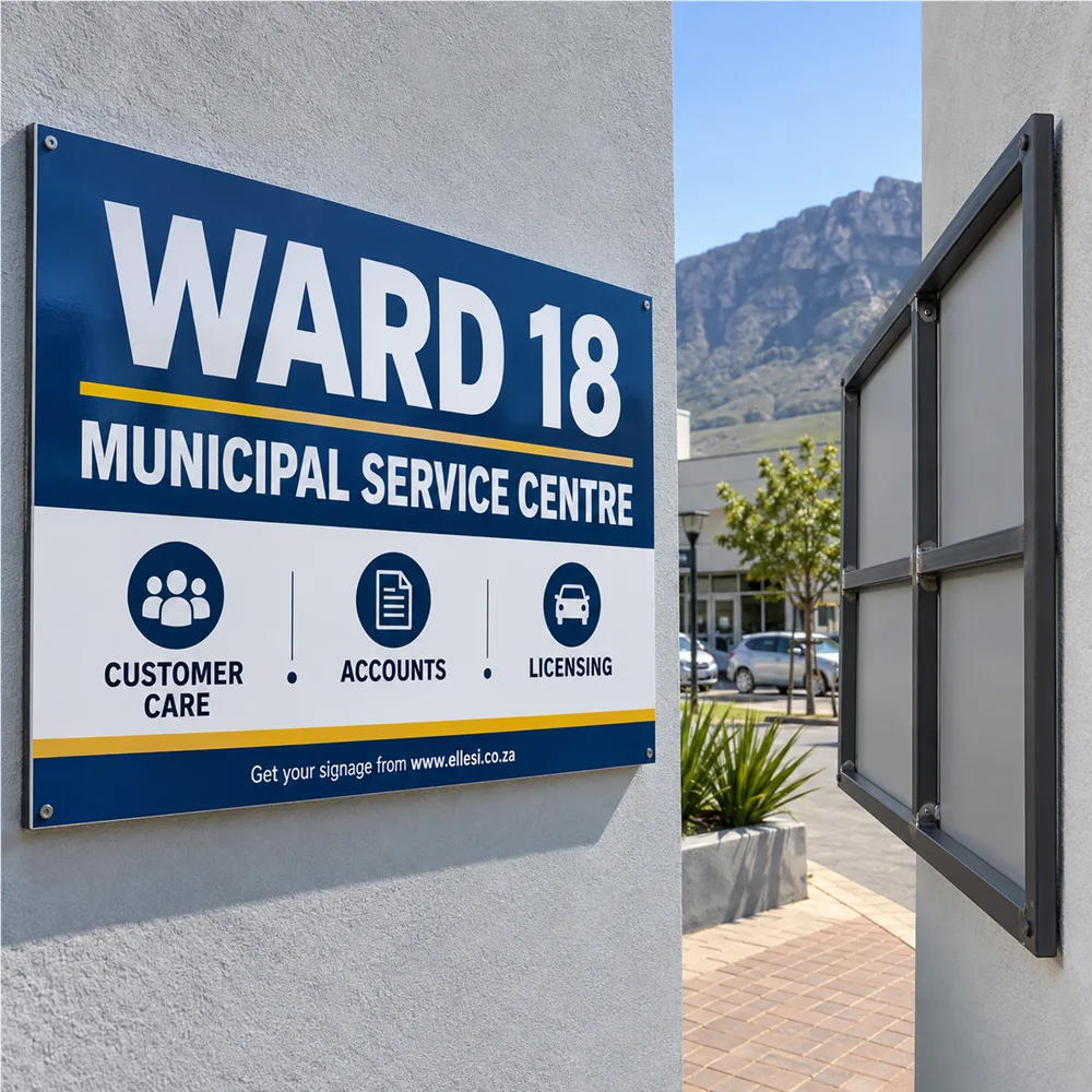 Chromadeck Municipal Sign rear 25 by 25 millimetre welded steel frame detail