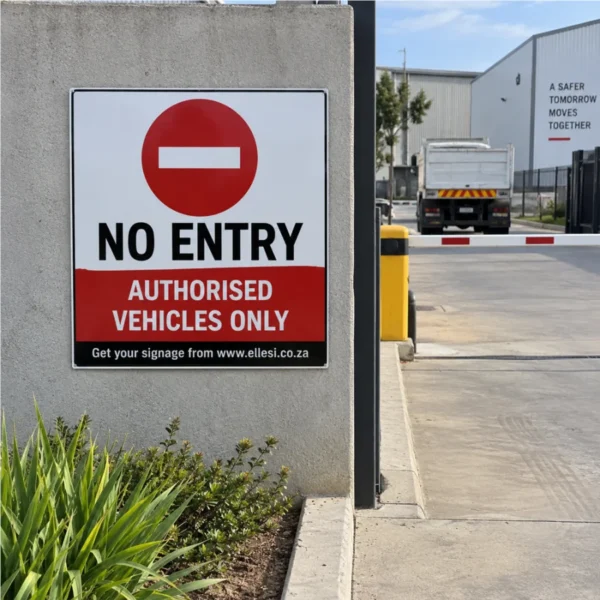 Chromadeck No Entry Sign installed in a realistic use-case setting