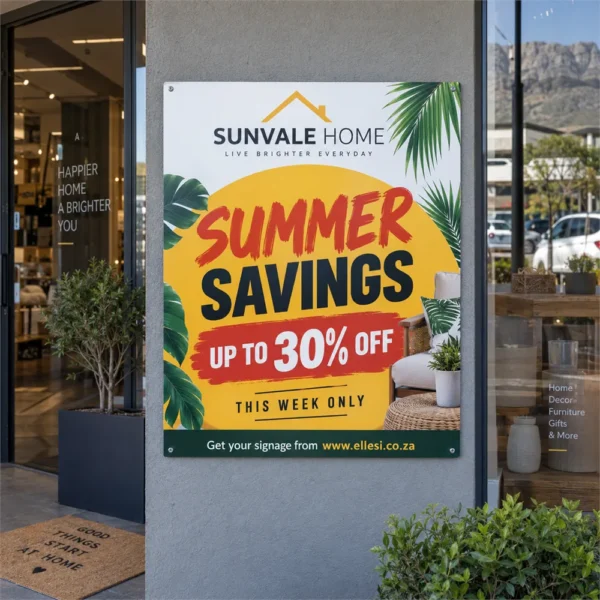 Chromadeck Promotional Sign installed in a realistic use-case setting