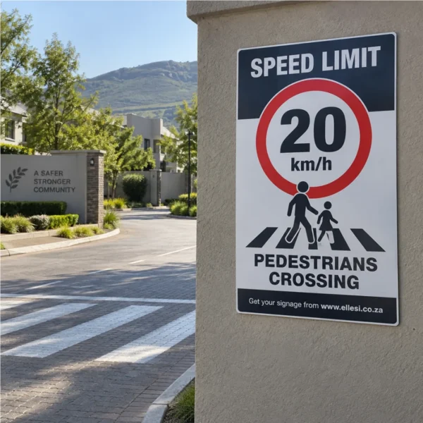 Chromadeck Speed Limit Sign installed in a realistic use-case setting