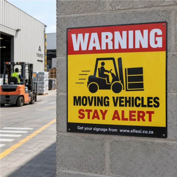 Chromadeck Warning Sign installed in a realistic use-case setting