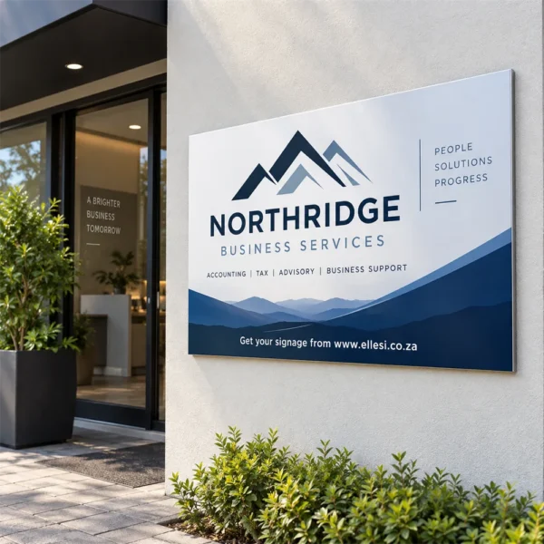 Chromadeck Business Sign Board installed in a realistic use-case setting