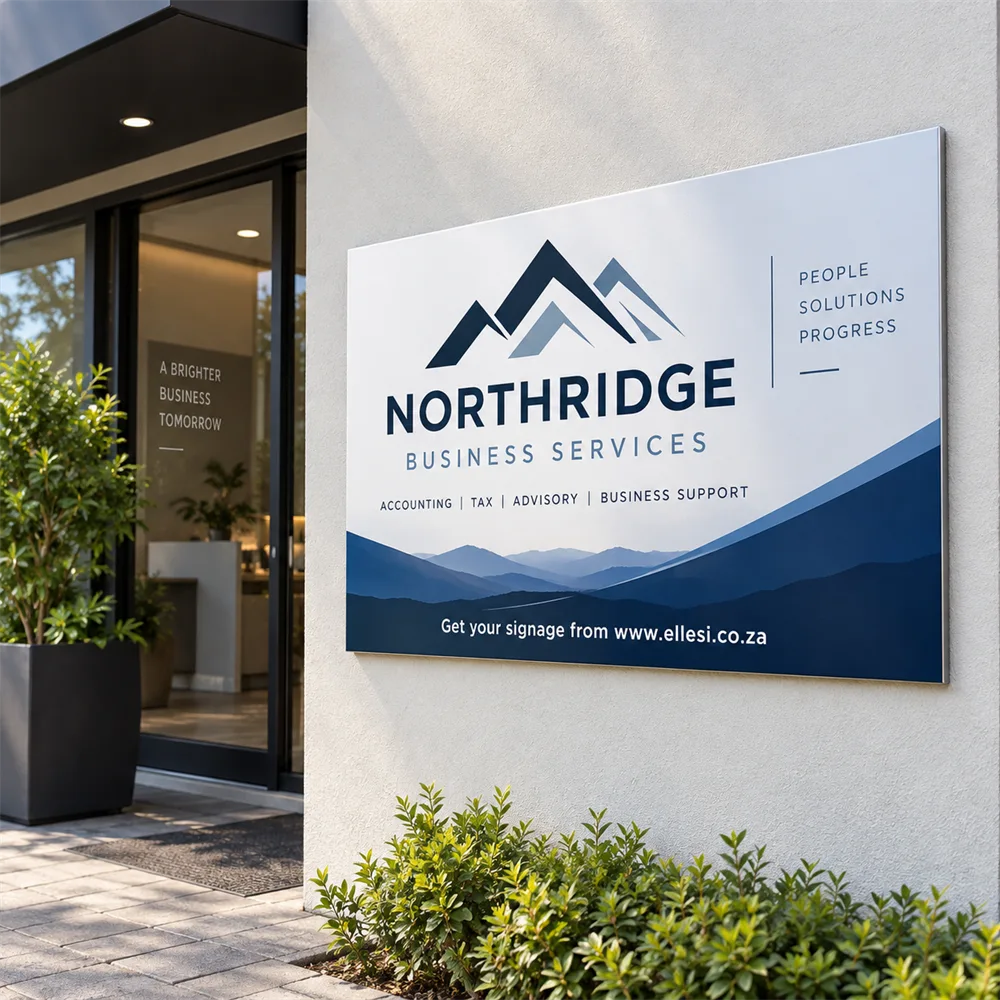 Chromadeck Business Sign Board installed in a realistic use-case setting