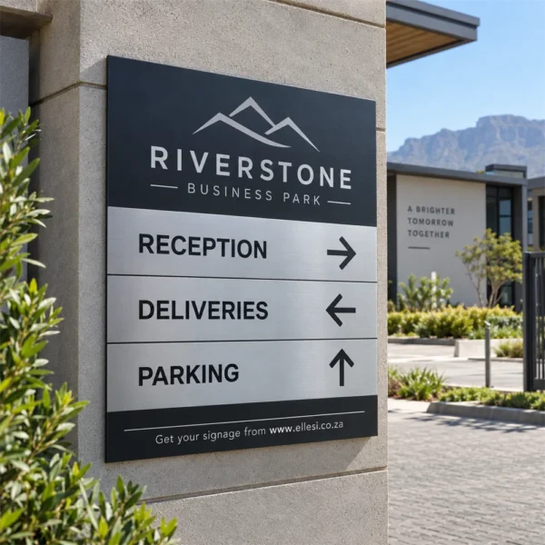 Chromadeck Directional Sign installed in a realistic use-case setting