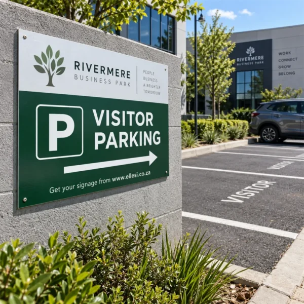 Chromadeck Parking Sign installed in a realistic use-case setting