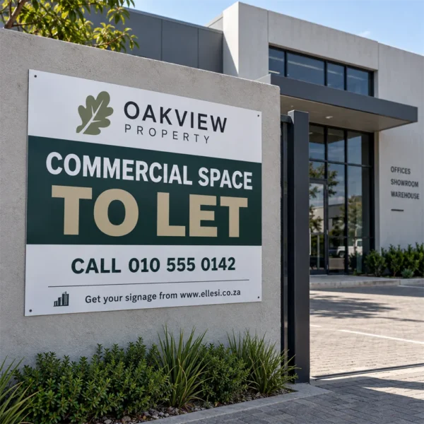 Chromadeck Property Sign installed in a realistic use-case setting