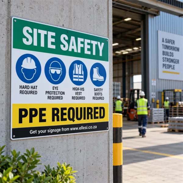 Chromadeck Safety Sign installed in a realistic use-case setting